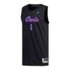 #1 Florida Atlantic Owls adidas Replica Basketball Jersey - Black - Side View