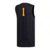 #1 Grambling Tigers adidas Replica Basketball Jersey - Black - Detail View
