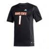 #1 Idaho State Bengals adidas Replica Football Jersey - Black - Side View