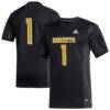 #1 Alabama State Hornets adidas Replica Football Jersey - Black - Front View