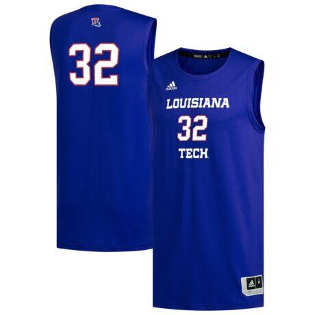 #1 Louisiana Tech Bulldogs adidas Replica Basketball Jersey - - Front View