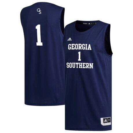 #1 Georgia Southern Eagles adidas Replica Basketball Jersey - Navy - Front View