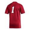 #1 Louisville Cardinals adidas Replica Football Jersey - Red - Detail View