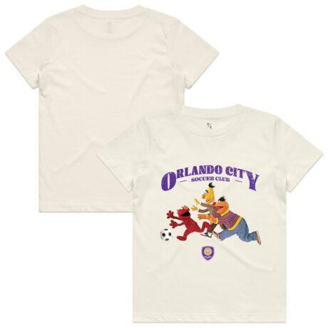 Orlando City SC Peace Collective Youth Sesame Street Graphic T-Shirt - Cream - Front View