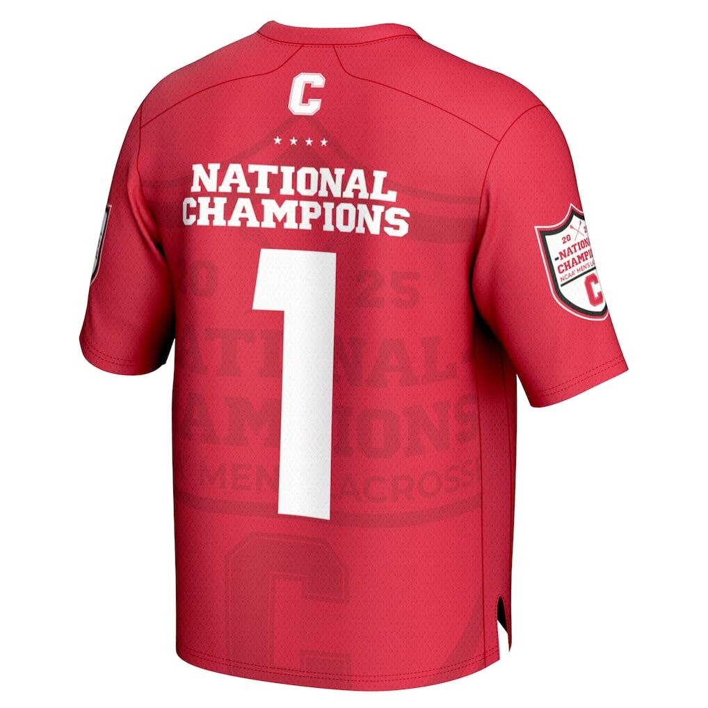 #1 Cornell Big Red GameDay Greats Unisex 2025 NCAA Men's Lacrosse National Champions Lightweight Fashion Jersey