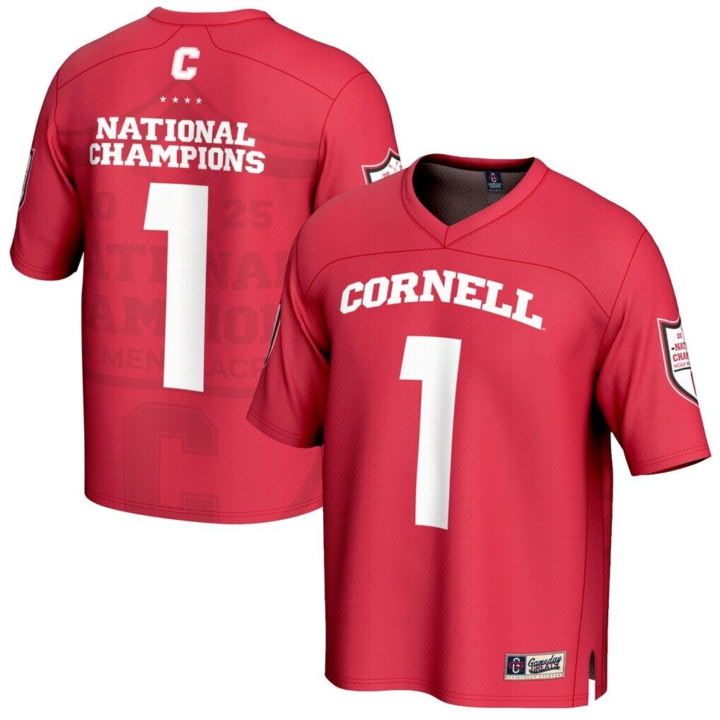 #1 Cornell Big Red GameDay Greats Unisex 2025 NCAA Men's Lacrosse National Champions Lightweight Fashion Jersey