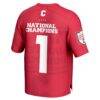 #1 Cornell Big Red GameDay Greats Youth 2025 NCAA Men's Lacrosse National Champions Lightweight Fashion Jersey - Red - Detail View