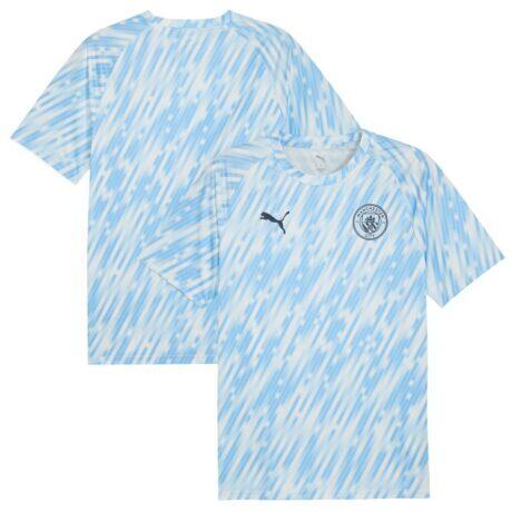 Manchester City Puma 2025/26 Pre-Match Training Jersey - Sky Blue - Front View