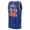 Karl-Anthony Towns New York Knicks Fashion7 Youth Fast Break Replica Player Jersey - Blue - - Detail View