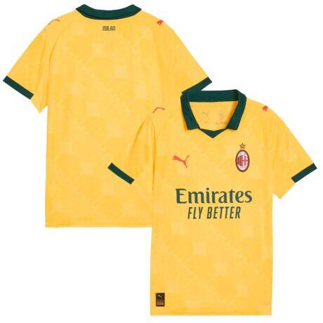 AC Milan Puma Youth 2025/26 Replica Jersey - Yellow - Front View