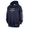 LA Clippers Nike Courtside Club Premium Hoodie - Navy - Back View