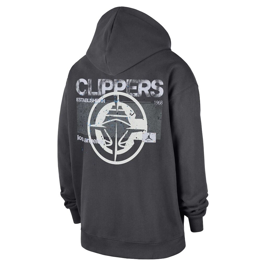LA Clippers Jordan Brand Statement Jumpman Flight Premiere Hoodie - Anthracite
