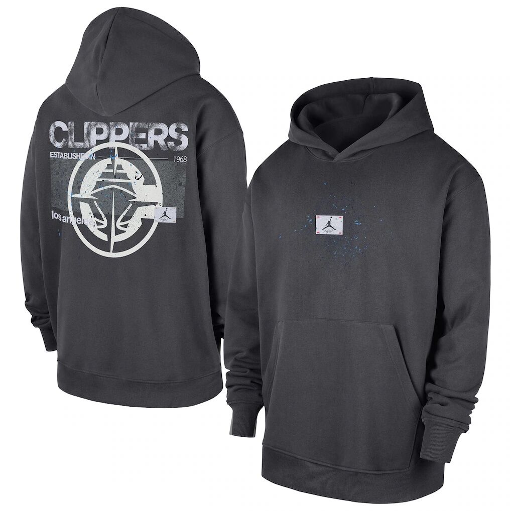LA Clippers Jordan Brand Statement Jumpman Flight Premiere Hoodie – Anthracite
