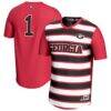 #1 Georgia Bulldogs GameDay Greats Unisex Lightweight Soccer Fashion Jersey - Red - Front View