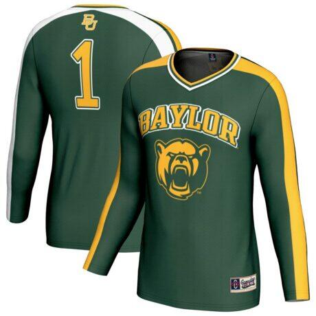 #1 Baylor Bears GameDay Greats Unisex Lightweight Volleyball Fashion Jersey - Green - Front View