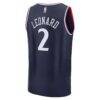 Kawhi Leonard LA Clippers Fashion7 Fast Break Replica Player Jersey - Navy - - Detail View