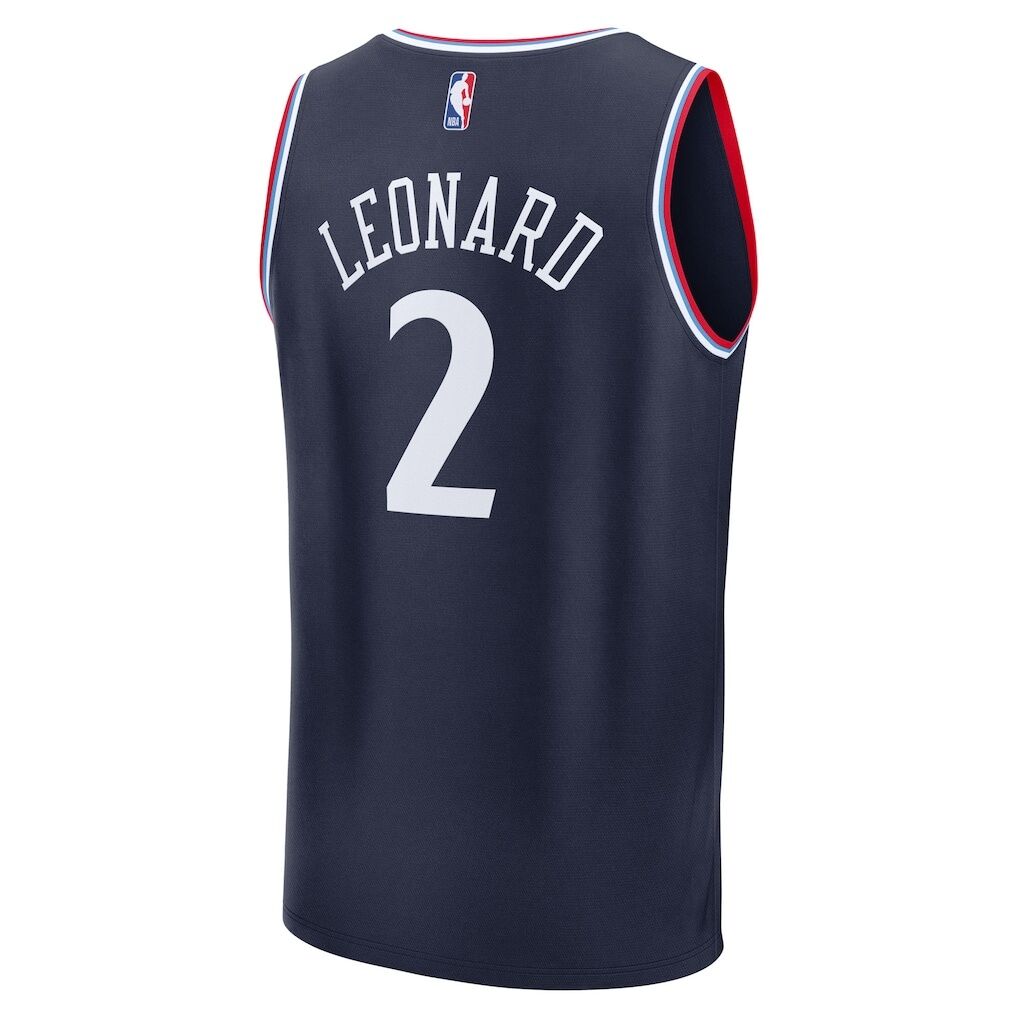 Kawhi Leonard LA Clippers Fashion7 Fast Break Replica Player Jersey - Navy - Icon Edition