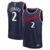 Kawhi Leonard LA Clippers Fashion7 Fast Break Replica Player Jersey - Navy - - Front View