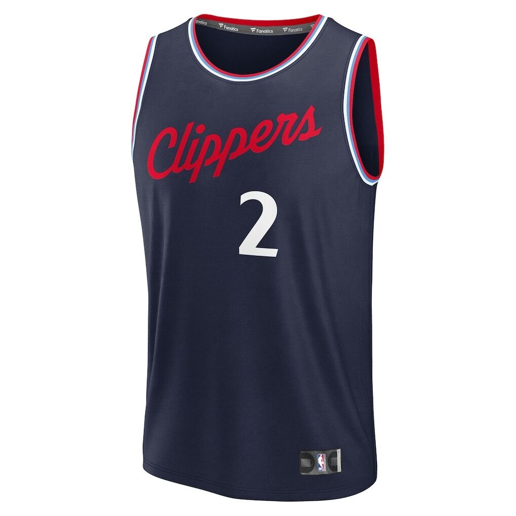 Kawhi Leonard LA Clippers Fashion7 Fast Break Replica Player Jersey - Navy - Icon Edition