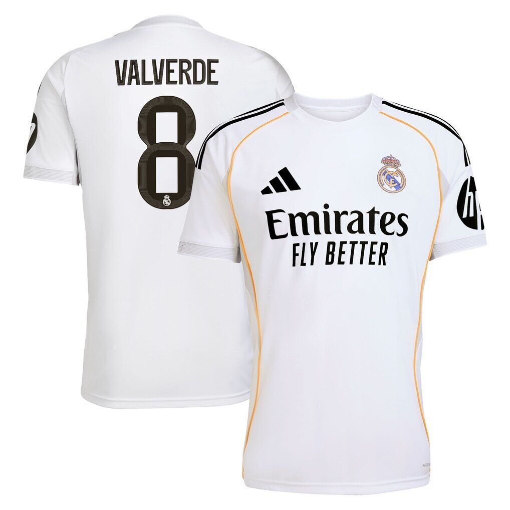 Federico Valverde Real Madrid adidas 2025/26 Home Replica Jersey