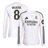 Federico Valverde Real Madrid adidas 2025/26 Home Replica Long Sleeve Jersey - White - Front View