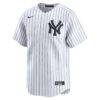 Mickey Mantle New York Yankees Nike Home Limited Player Jersey - White - Side View