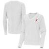 Alabama Crimson Tide Antigua Women's Varsity V-Neck Tri-Blend Pullover Sweatshirt - - Front View