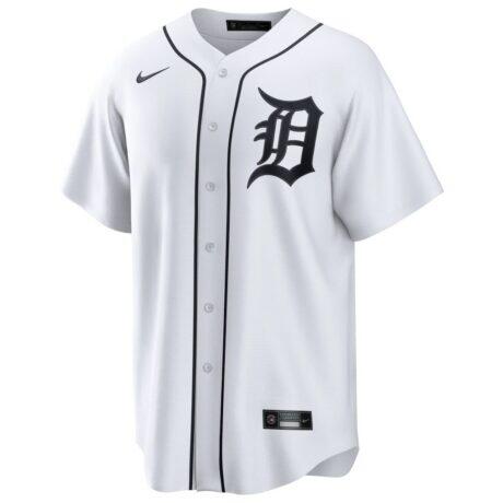 Detroit Tigers Nike Home Replica Jersey - White - Alt2