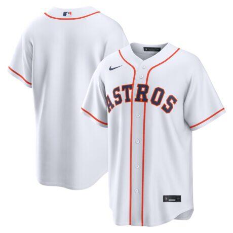 Houston Astros Nike Home Replica Jersey - White - Front View