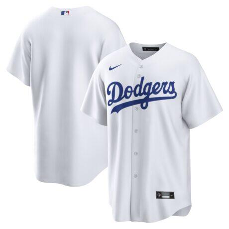 Los Angeles Dodgers Nike Home Replica Jersey - White - Front View
