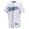 Los Angeles Dodgers Nike Home Replica Jersey - White - Side View