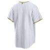 San Diego Padres Nike Home Replica Jersey - White - Detail View