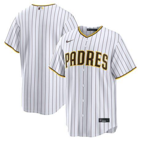 San Diego Padres Nike Home Replica Jersey - White - Front View