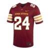 #24 Iowa State Cyclones Nike Game Football Jersey - - Side View