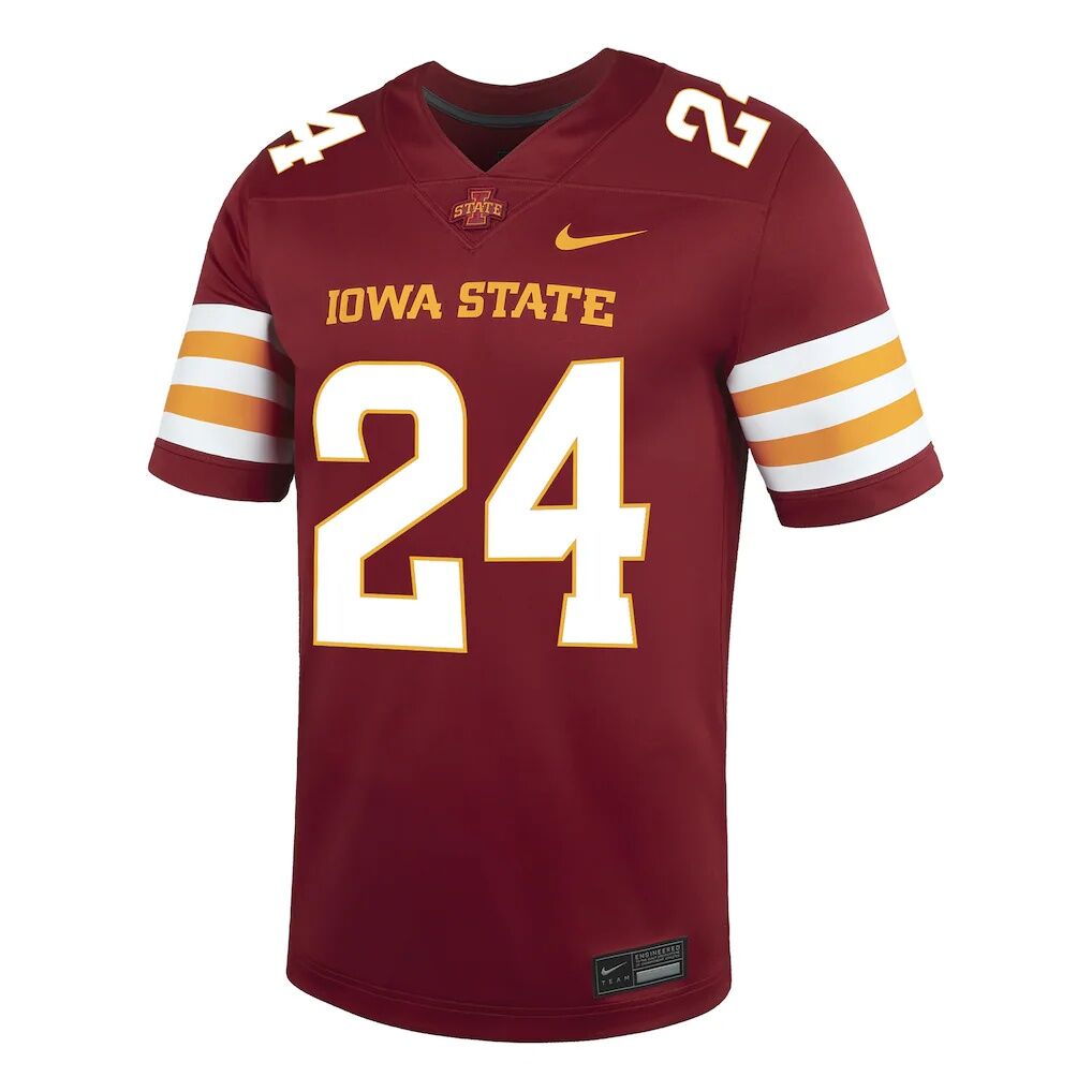 #24 Iowa State Cyclones Nike  Game Football Jersey - Cardinal