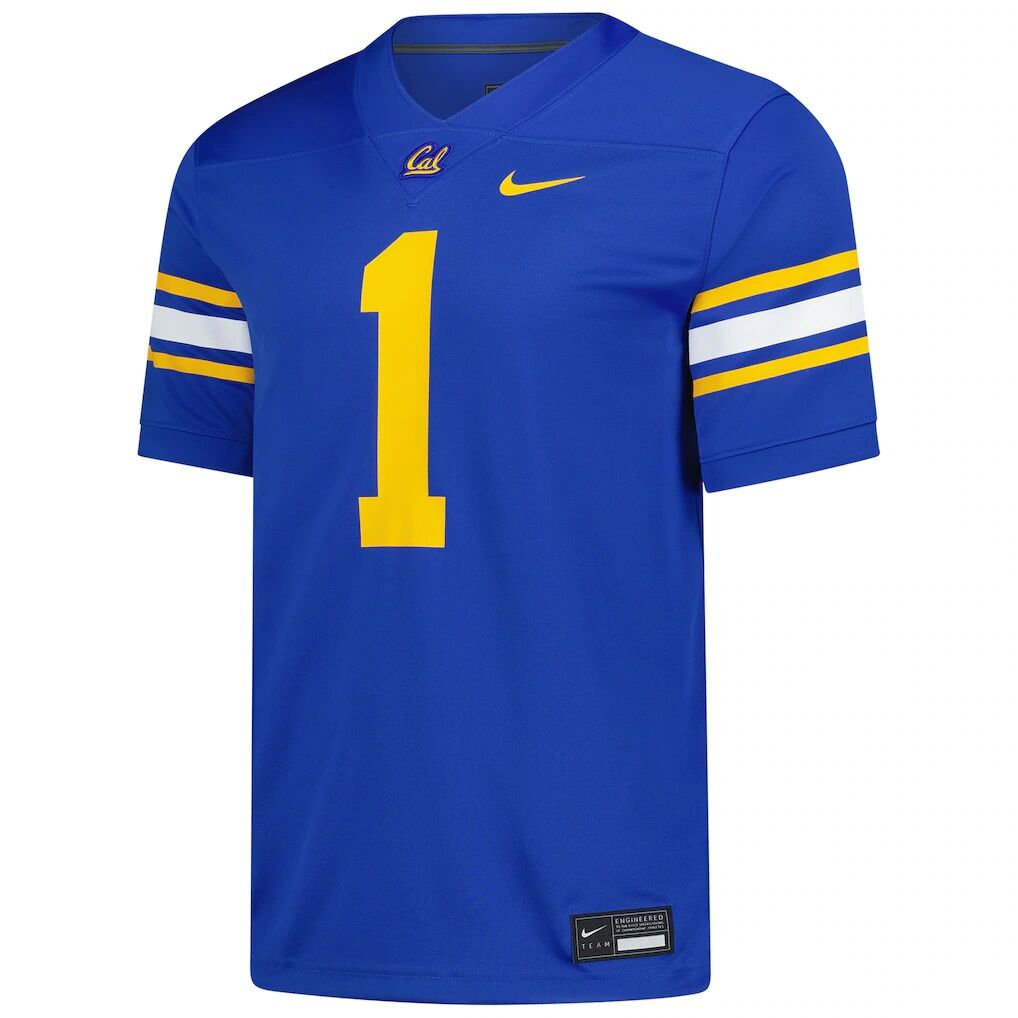#1 Cal Bears Nike Alternate Game Football Jersey - Royal