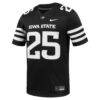 #1 Iowa State Cyclones Nike Alternate Game Football Jersey - Black - Side View