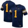 #1 Cal Bears Nike Game Football Jersey - Navy - Front View