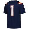 #1 Illinois Fighting Illini Nike Game Football Jersey - Navy - Detail View