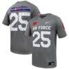 #25 Air Force Falcons Nike APLS Fighting Falcon Collection Game Football Jersey - Gray - Front View