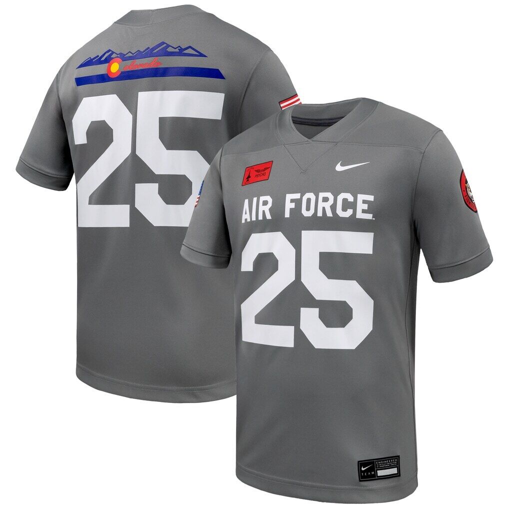 #25 Air Force Falcons Nike APLS Fighting Falcon Collection Game Football Jersey