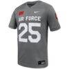 #25 Air Force Falcons Nike APLS Fighting Falcon Collection Game Football Jersey - Gray - Side View
