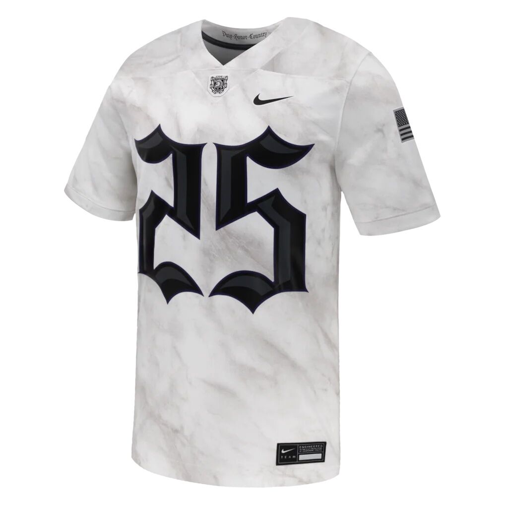 #25 Army Black Knights Nike Army 250 Collection Game Football Jersey