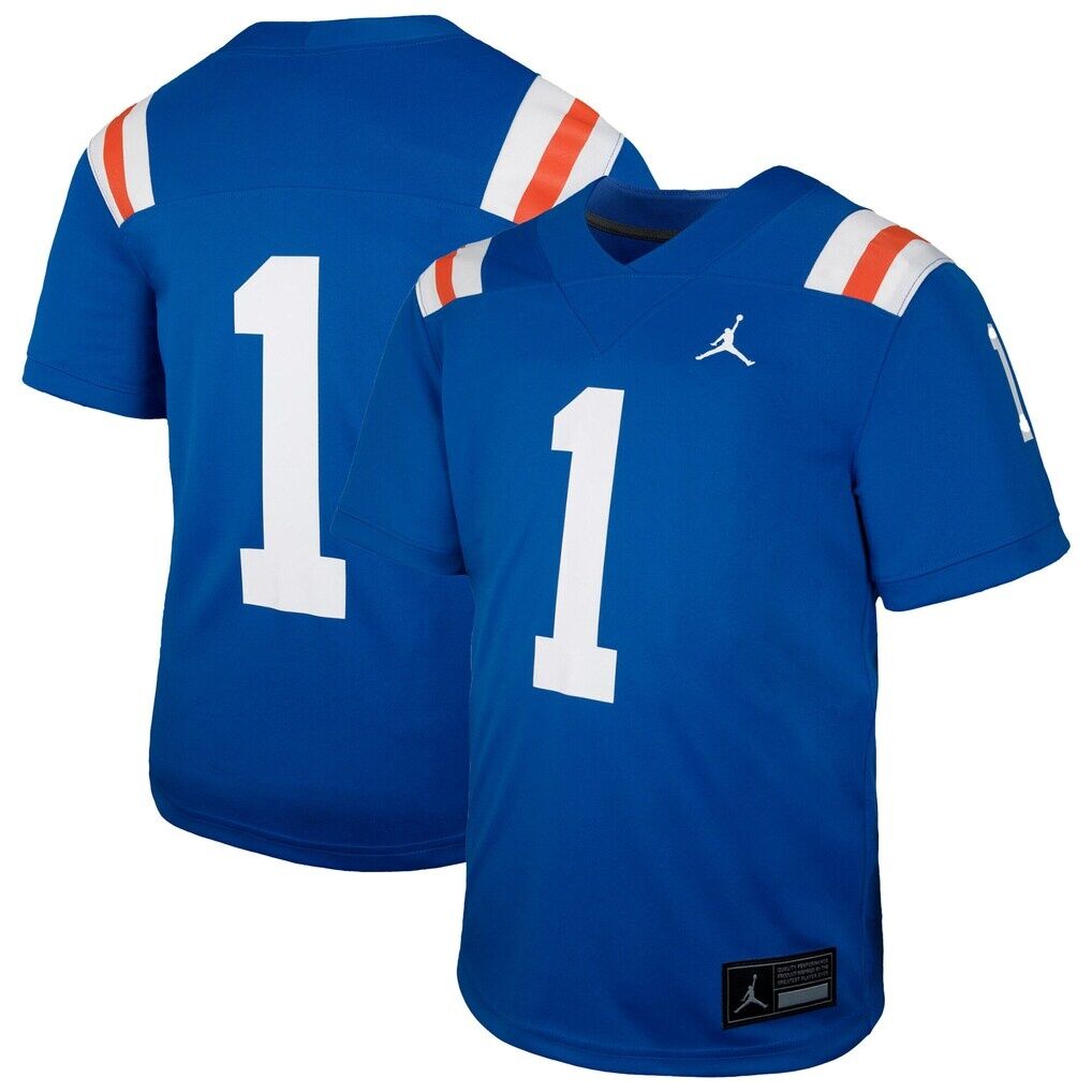 #1 Florida Gators Jordan Brand Youth Alternate Football Game Jersey - Royal