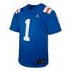 #1 Florida Gators Jordan Brand Youth Alternate Football Game Jersey - - Side View