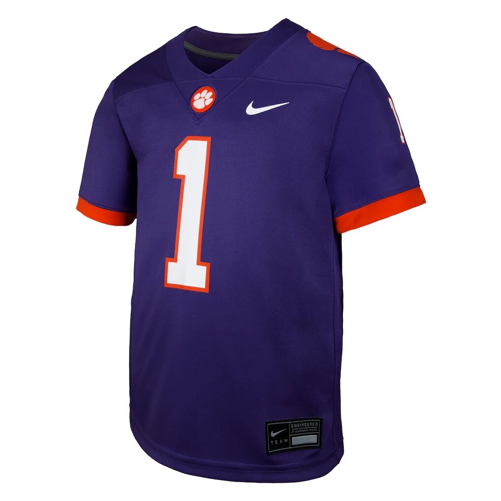 #1 Clemson Tigers Nike Youth Untouchable Replica Game Jersey