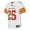 #25 Iowa State Cyclones Nike Youth Untouchable Replica Game Jersey - White - Side View