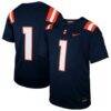 #1 Illinois Fighting Illini Nike Youth Untouchable Replica Game Jersey - Navy - Front View