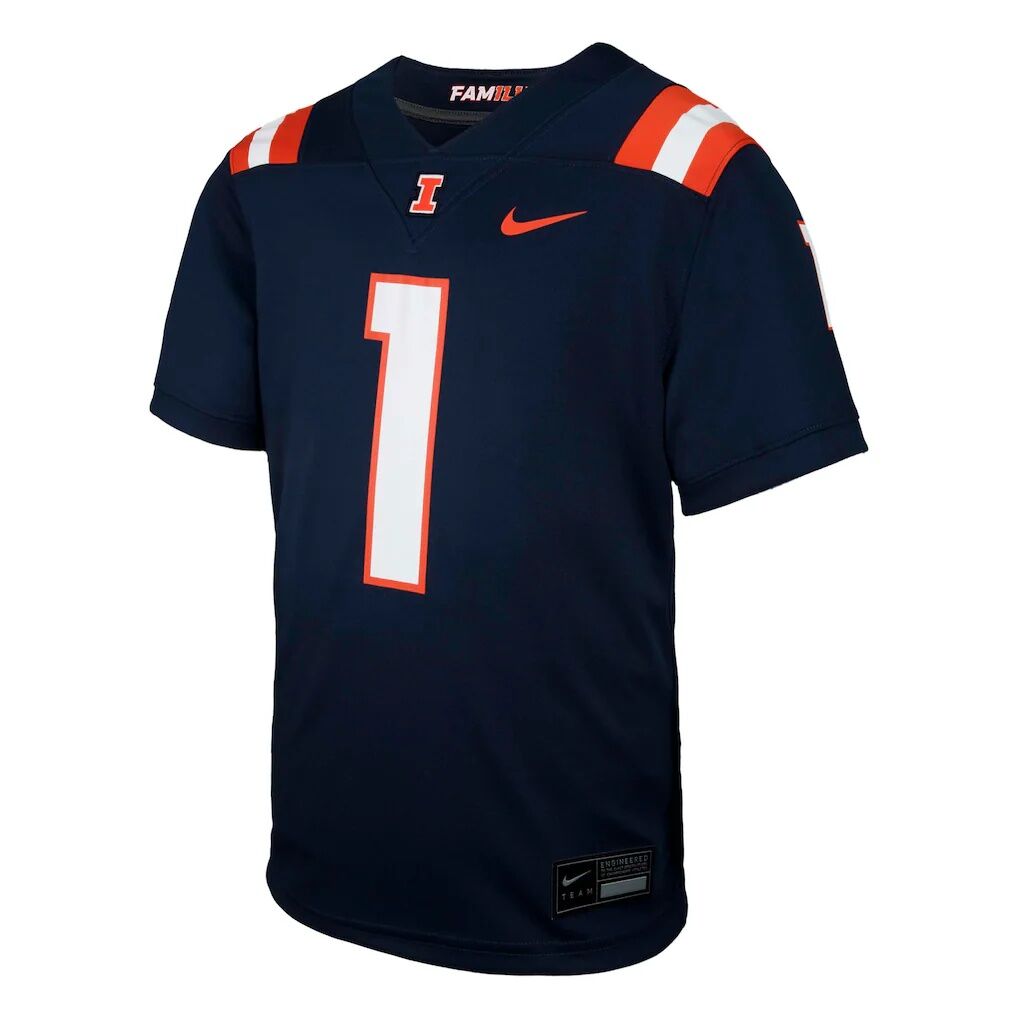 #1 Illinois Fighting Illini Nike Youth  Untouchable Replica Game Jersey