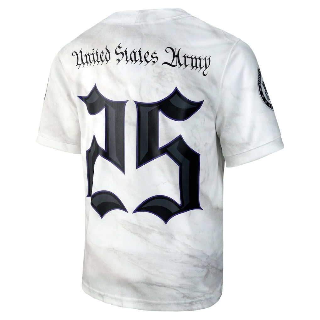 #25 Army Black Knights Nike Youth Army 250 Collection Replica Game Jersey